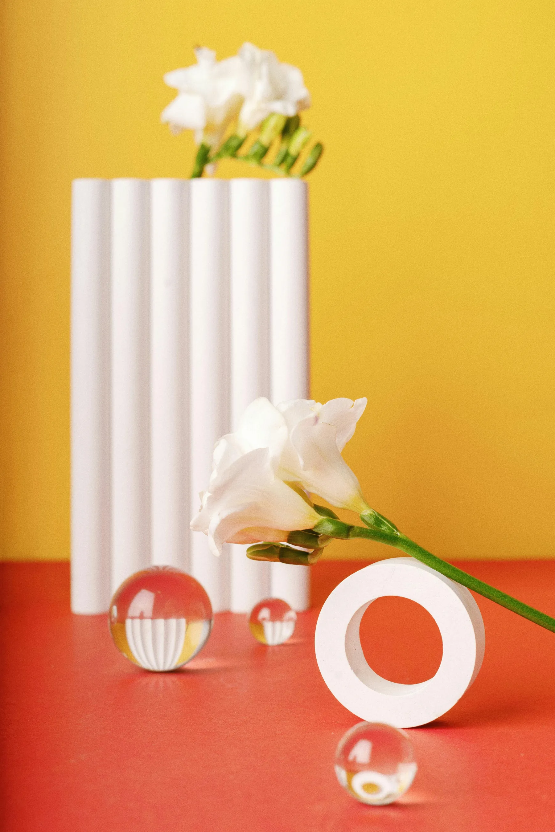 Floral still life styling